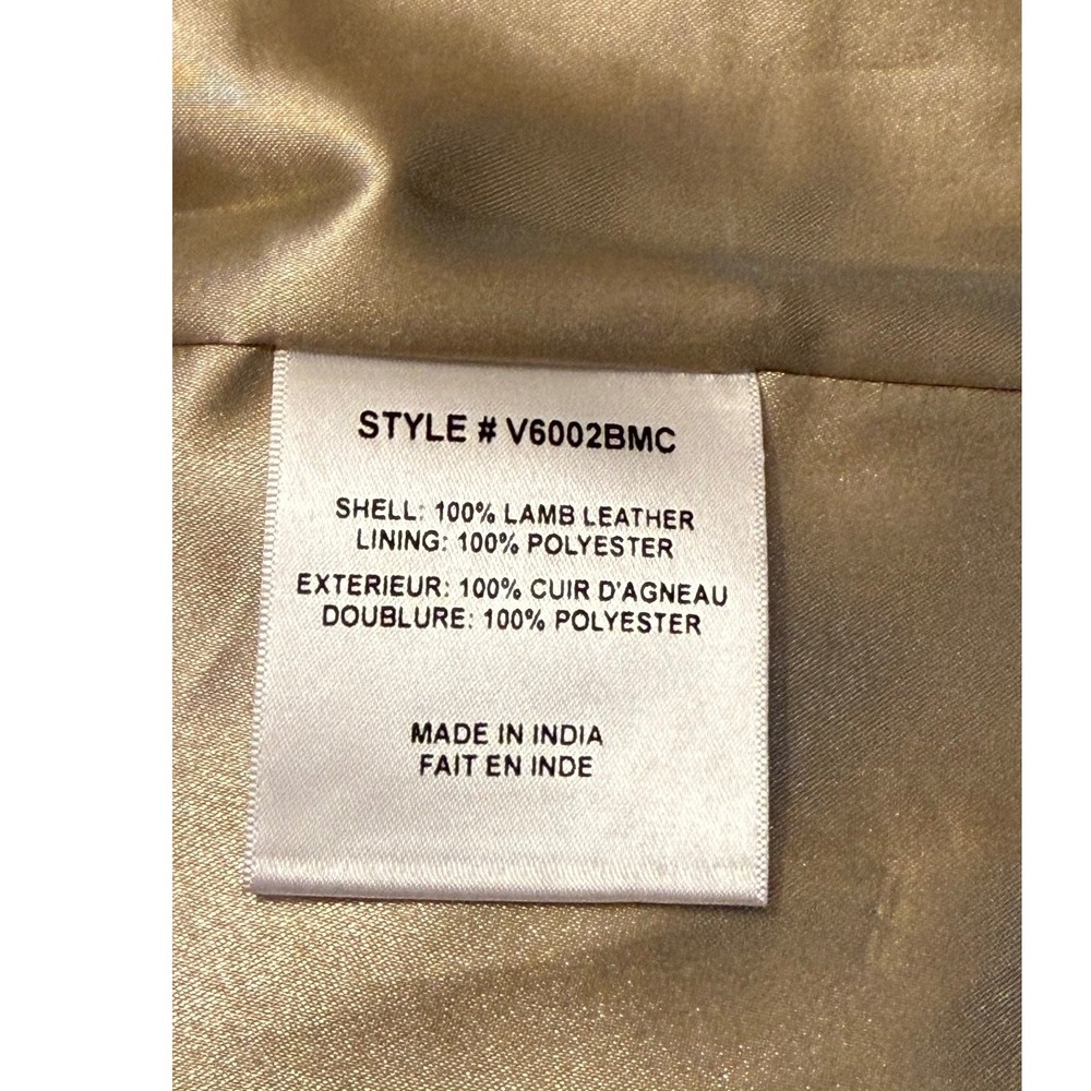 XS Badgley Mischka Lamb Leather Trench Coat Belted Beige XS TP - Picture 7 of 8